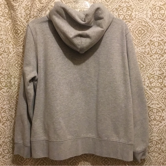 Tommy Hilfiger = Women’s SZ M-L; Full Zip Long Sleeve Gray Drawstring Hoodie - Picture 10 of 11